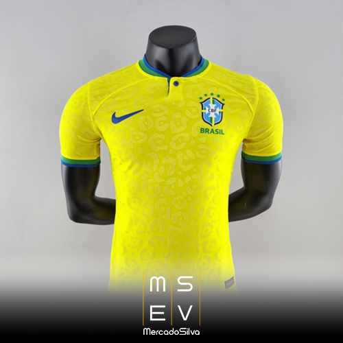 Camisa do Brasil World Cup 2022 - Modelo Masculino Jogador Casa