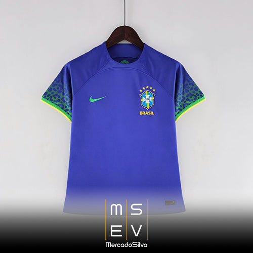 Camisa do Brasil World Cup 2022 - Modelo Feminino Torcedor Fora