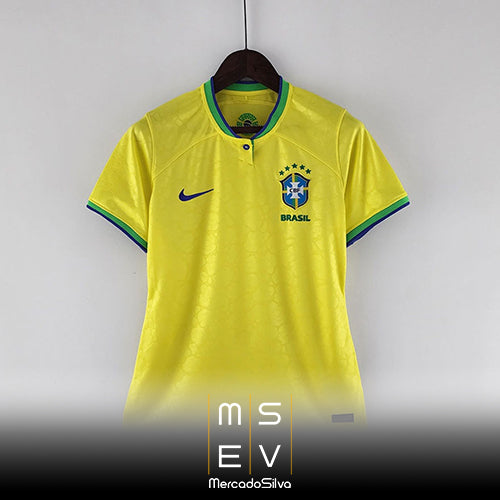 Camisa do Brasil World Cup 2022 - Modelo Feminino Torcedor Casa