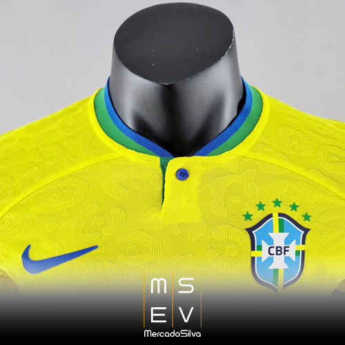 Camisa do Brasil World Cup 2022 - Modelo Masculino Jogador Casa