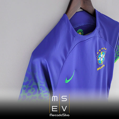 Camisa do Brasil World Cup 2022 - Modelo Feminino Torcedor Fora