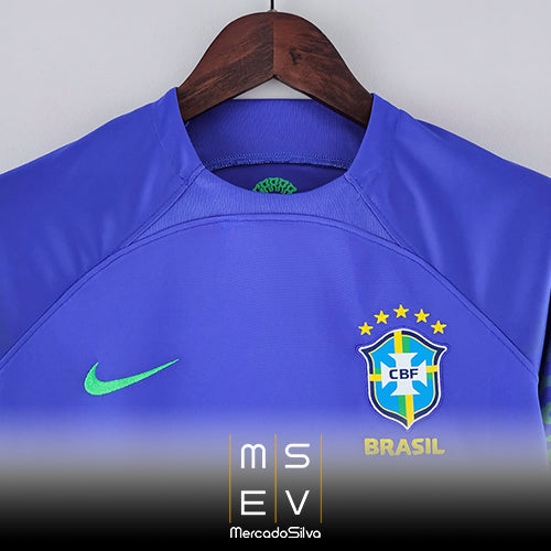 Camisa do Brasil World Cup 2022 - Modelo Feminino Torcedor Fora