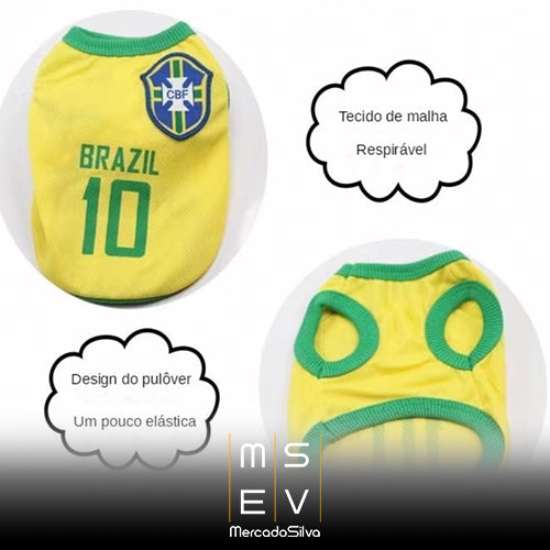 Camisa do Brasil World Cup 2022 - Modelo Pets Casa